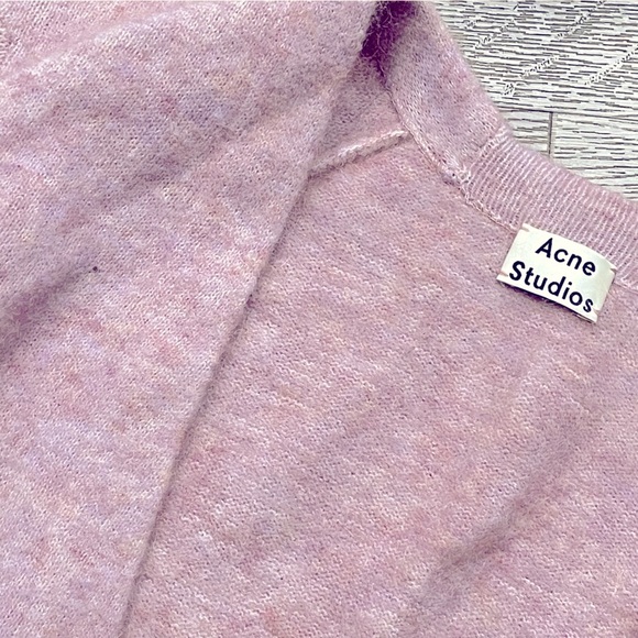 Acne Studios Raya Wool Mohair Oversize Long Cardigan Open Front Pockets Sz S - Picture 6 of 12